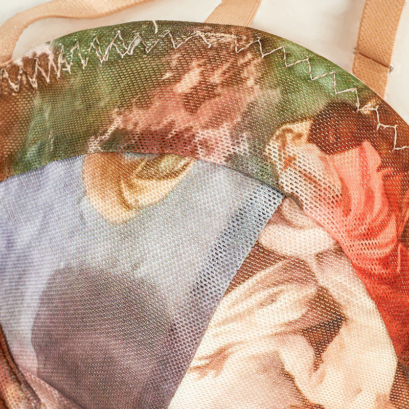 Women's Summer Sleeveless Oil Painting Print Fitted Street Style Tank Top Graphic Tees Women Tops