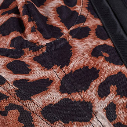 Women Clothes;Crop Tops;Leopard Print;Sexy Women Casual Dating Leopard Print Breast Cup With Underwire Embellished Corset Top,Sexy Bra Costume Tank Top