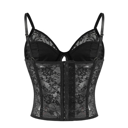 Women's Shapewear Solid Chest Top Sling Color Corset Vest Lace Wrapped Sexy Ladies Women's Blouse Scoop Neck