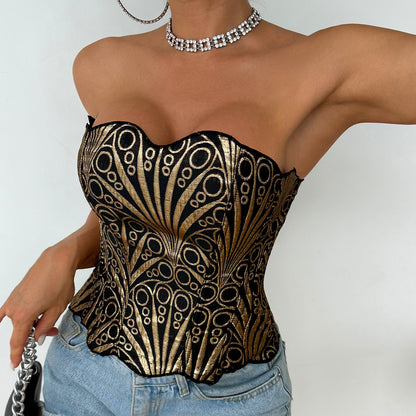 Women's Shaping Underwear Silk Satin Strappy Bra Backless and Sexy Slimming and Shaping