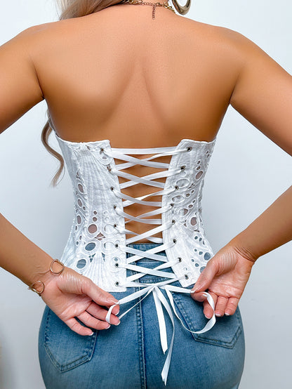 Women's Shaping Underwear Silk Satin Strappy Bra Backless and Sexy Slimming and Shaping