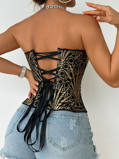 Women's Shaping Underwear Silk Satin Strappy Bra Backless and Sexy Slimming and Shaping