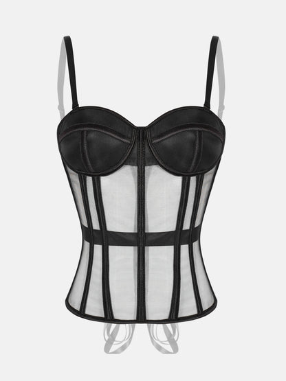 Perfect Corset  Mesh Corset Top Lace up Corset