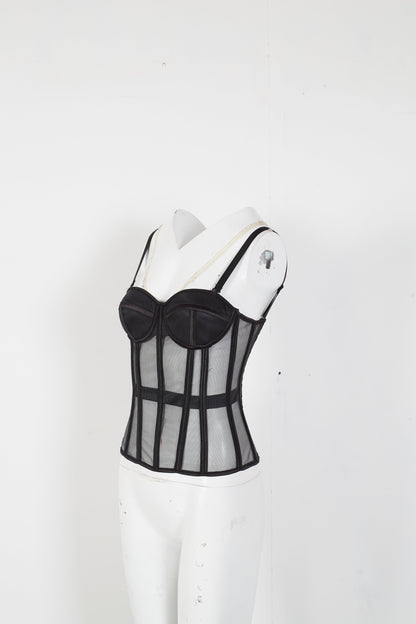 Perfect Corset  Mesh Corset Top Lace up Corset