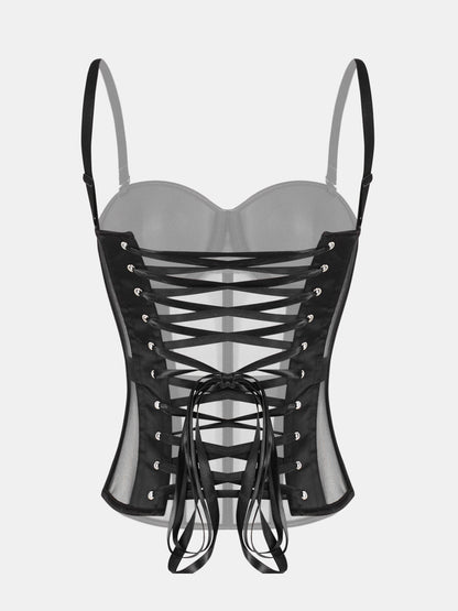 Perfect Corset  Mesh Corset Top Lace up Corset