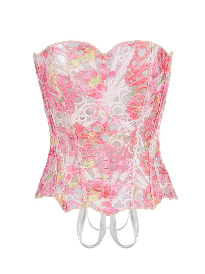 Women's Shaping Underwear Silk Satin Strappy Bra Backless and Sexy Slimming and Shaping