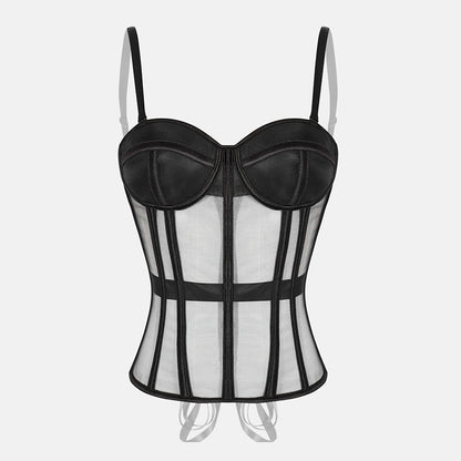 Women Sexy Strapless Satin Bustier Open Back Boned Ruched Corset Crop Top